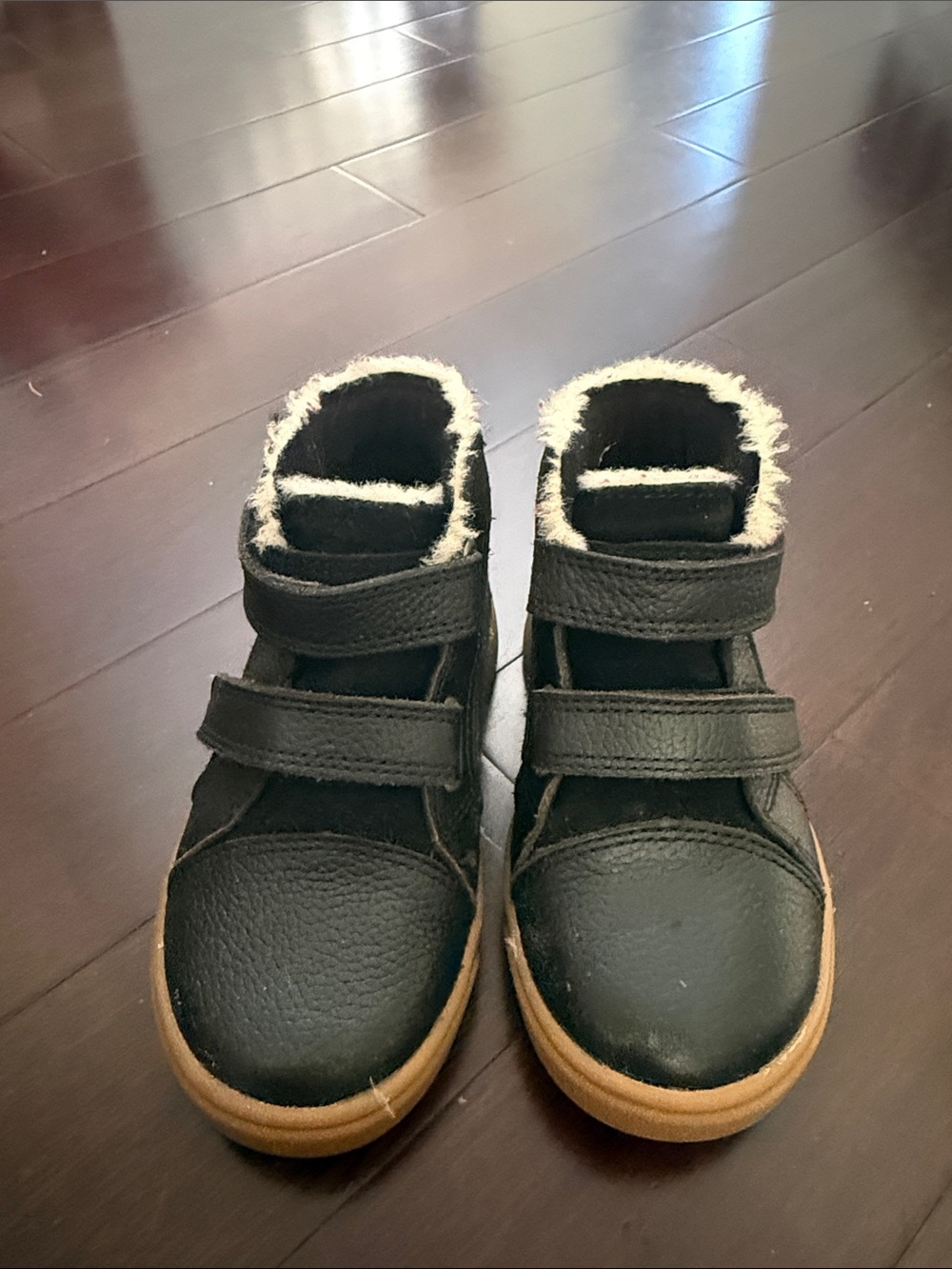 UGG Kids Black High-Top Boots with Gum Sole